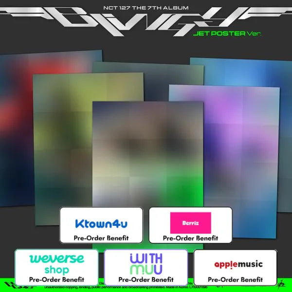 [Pre-Order] NCT 127 - 7th Album [BLINGY] (JET Poster Ver.) + Pre-Order Benefit (Choose Version)