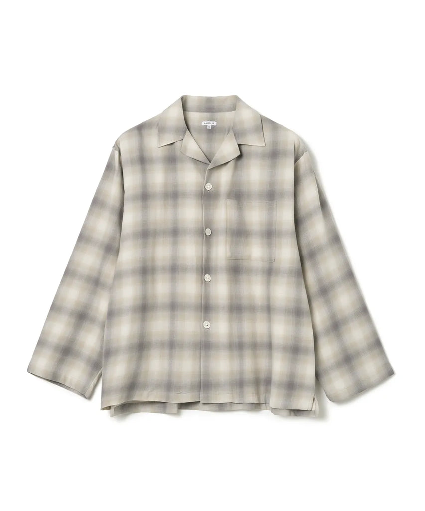 【HI FI FNK】Ombre Check Shirt Ombre Check Shirt (2color) - HIFIFNK | 60% - Asian Fashion