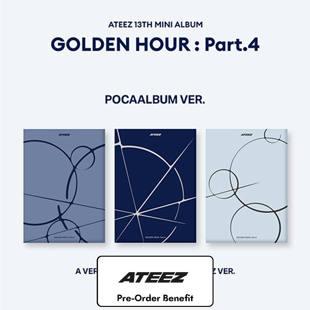 **[Pre-Order]  ATEEZ-GOLDEN HOUR : Part.4 (POCAALBUM VER.)[A+Diary+Z Ver.] (Random/SET)