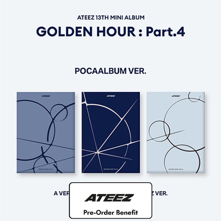 **[Pre-Order]  ATEEZ-GOLDEN HOUR : Part.4 (POCAALBUM VER.)[A+Diary+Z Ver.] (Random/SET)