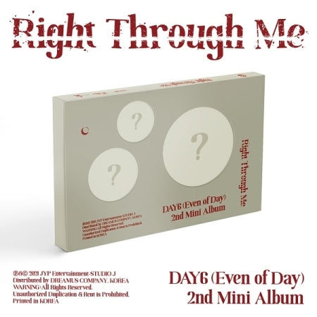 [SOLD OUT] 데이식스 (Even of Day) - Right Through Me (2ND 미니앨범)