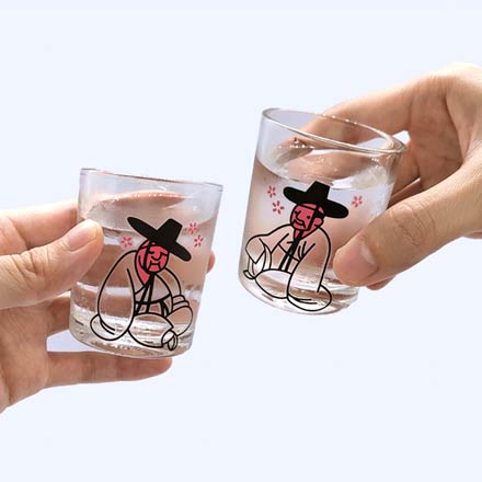 ** Drunken Scholar's Three-Person Discolour Teacup Set