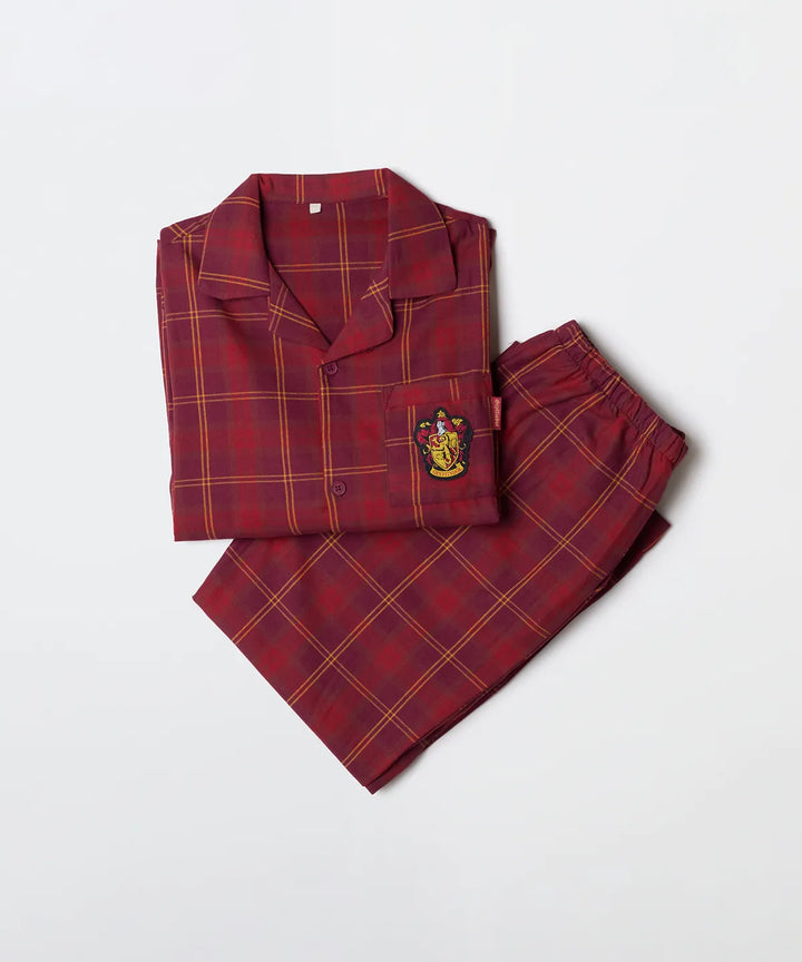 **[Pre-Order]  Harry James Potter - flannel pajamas (BURGUNDY)