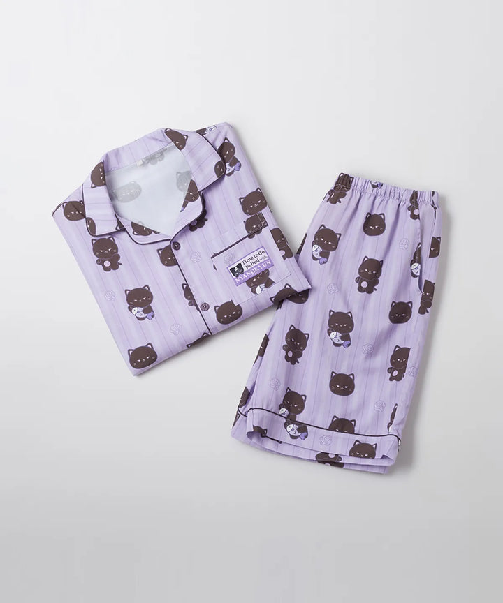 **[Pre-Order] SPAO & MONMUNGCHI X & MUSINSA 25SS SUMMER NIGHT COLLECTION [Short-sleeved pajamas]