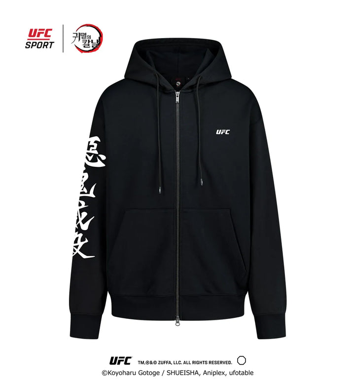 Demon Slayer: Kimetsu no Yaiba -Relax Fit Hood Zip-Up Black