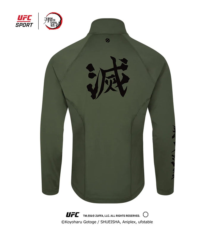 Demon Slayer: Kimetsu no Yaiba -regular fit long-sleeved T-shirt dark khaki