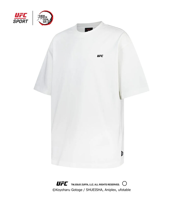 Demon Slayer: Kimetsu no Yaiba -Clash Relaxed Fit Short-Sleeved T-Shirt White