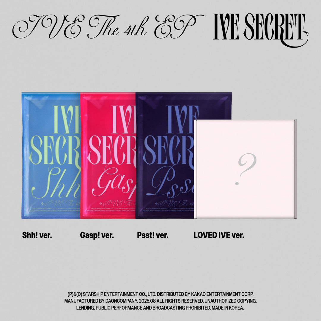 [Pre-Order] IVE - IVE THE 4th EP IVE SECRET +Pre-Order Benefit (VER SET / LOVED IVE Ver.)