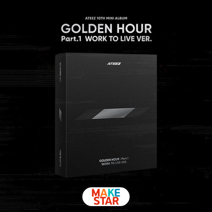 [Pre-Order] Ateez - 10th Mini "Golden Hour Part.1" (Work To Live Ver.) + Pre-Order Benefit [Round 2] - HALLYUSUPERSTORE