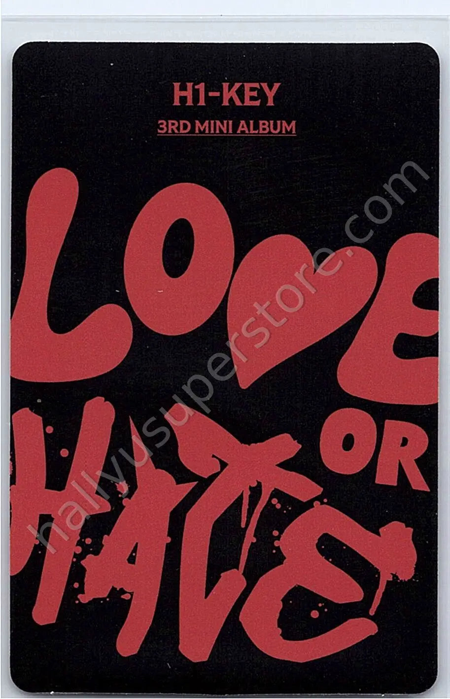 H1-KEY - Seoi - LOVE or HATE album photocard poca album true version