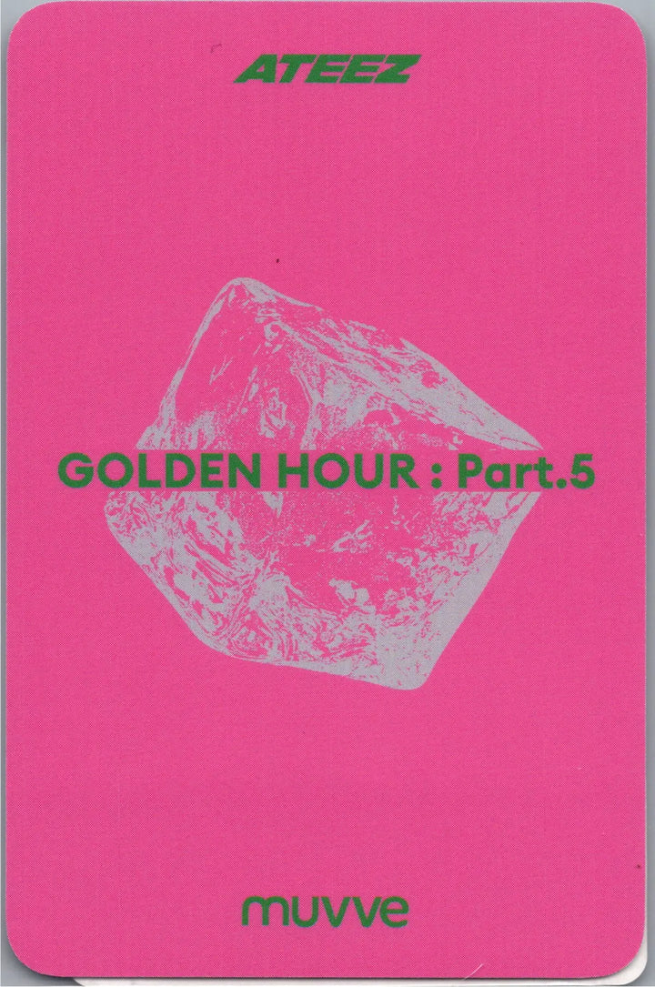 ATEEZ "GOLDEN HOUR : Part.5" - MUVVE Pre-Order Benefit Photocard (Pink LP Ver.) [26.07.21]