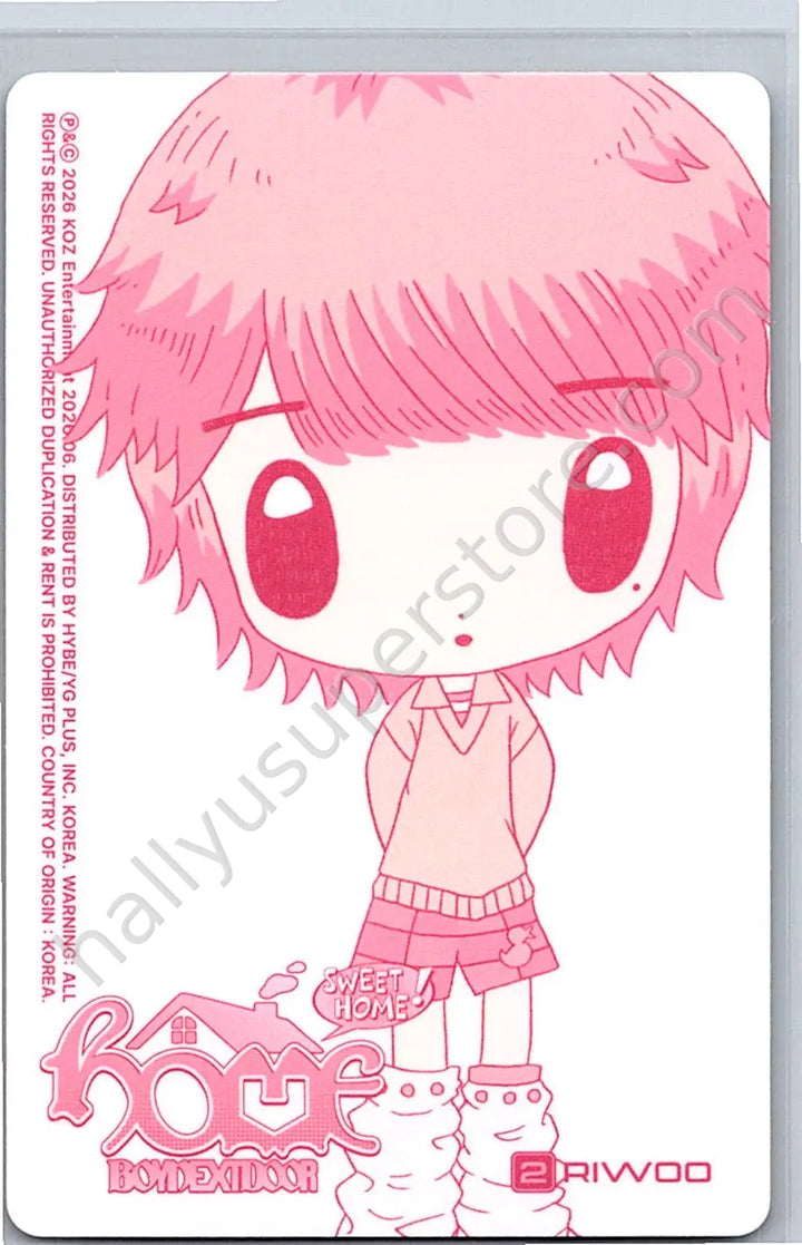 BOYNEXTDOOR - Riwoo - HOME album photocard sweet home version