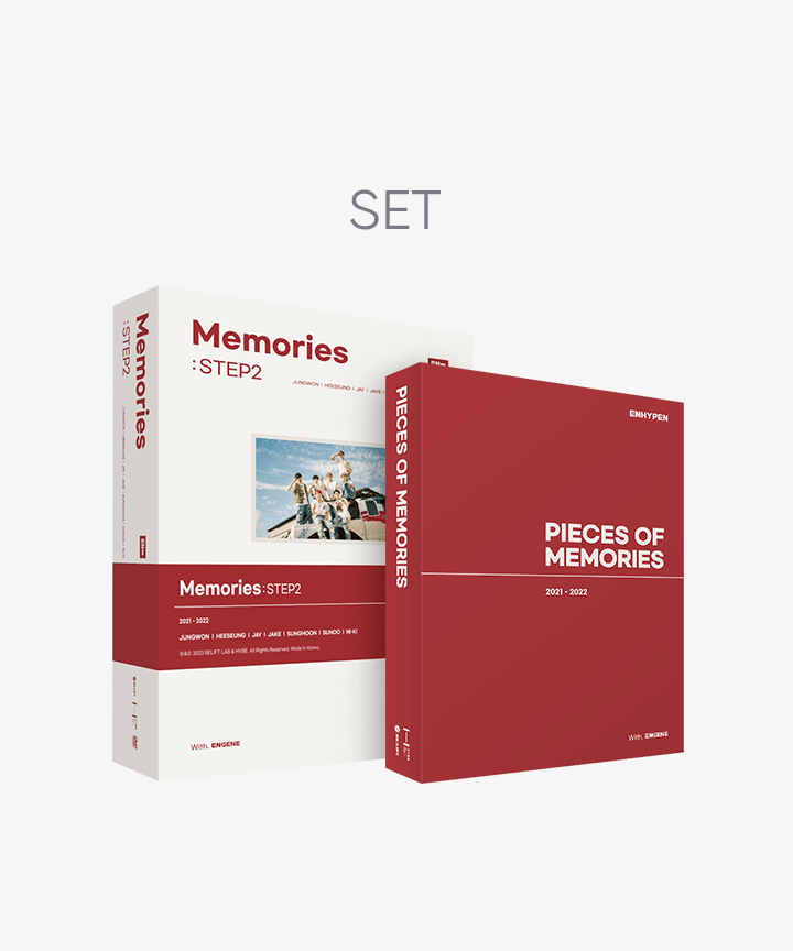 [In Stock MD] ENHYPEN - Memories : STEP 2 DVD + PIECES OF MEMORIES [2021-2022] SET
