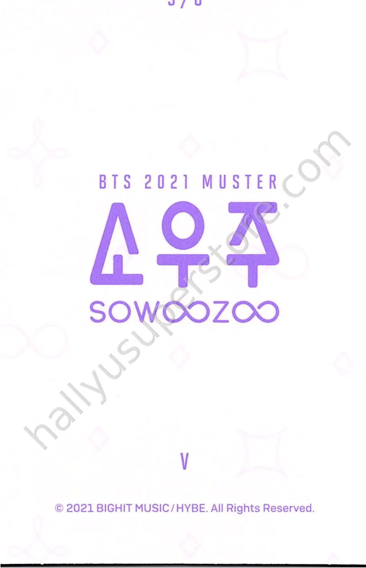 BTS - V - 2021 Muster Sowoozoo 5/8 mini photocard