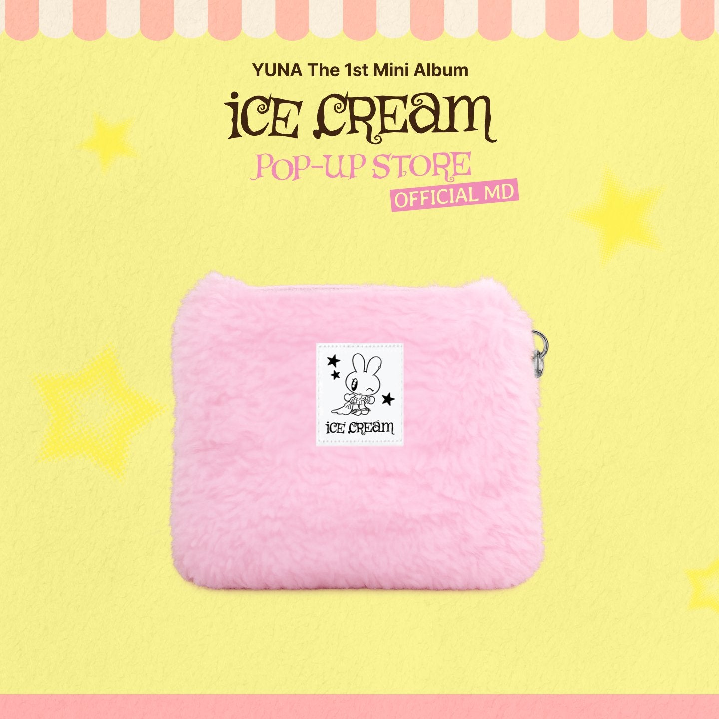 [ITZY] ILLUST FUR POUCH - YUNA <Ice Cream> POP-UP STORE