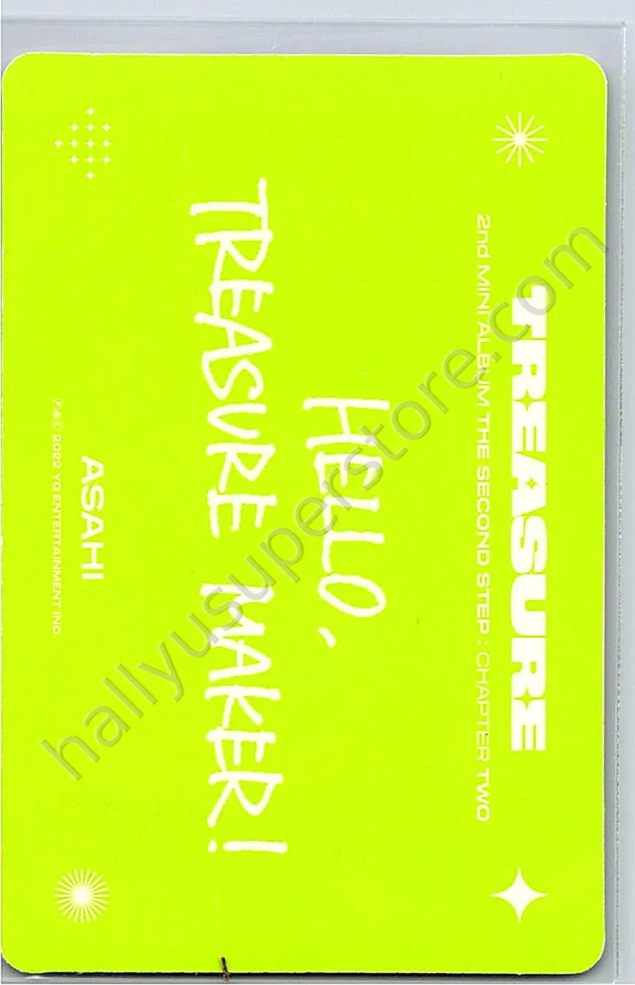 TREASURE - Asahi - THE SECOND STEP : CHAPTER TWO album photocard green version