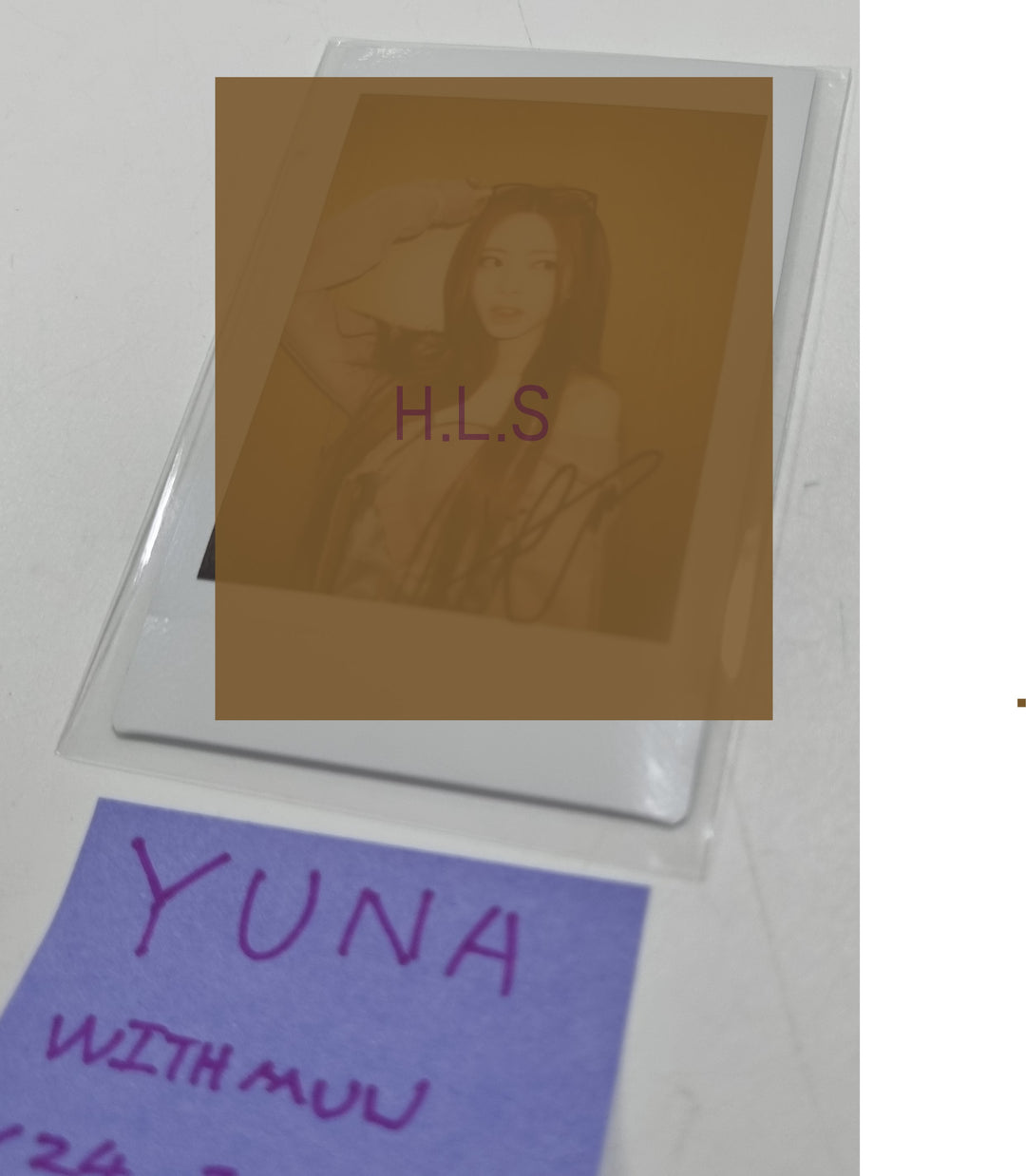 Yuna (Of ITZY) 'BORN TO BE' - Hand Autographed(Signed) Polaroid [24.3.13]