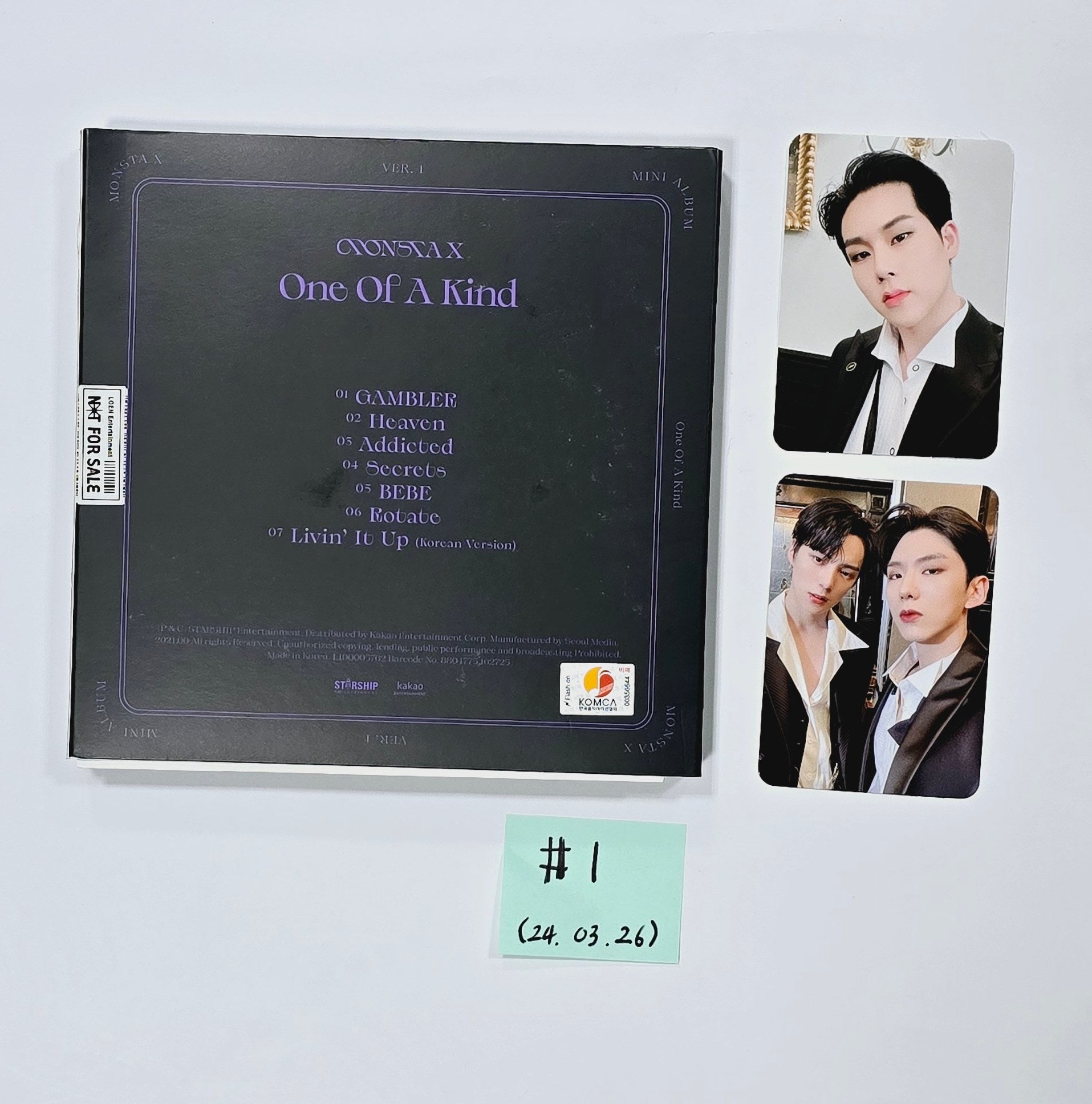 MONSTA X 4thミニアルバム 直筆サイン入り THE X – UNKNOWN X VER. (Signed) – MONSTA X