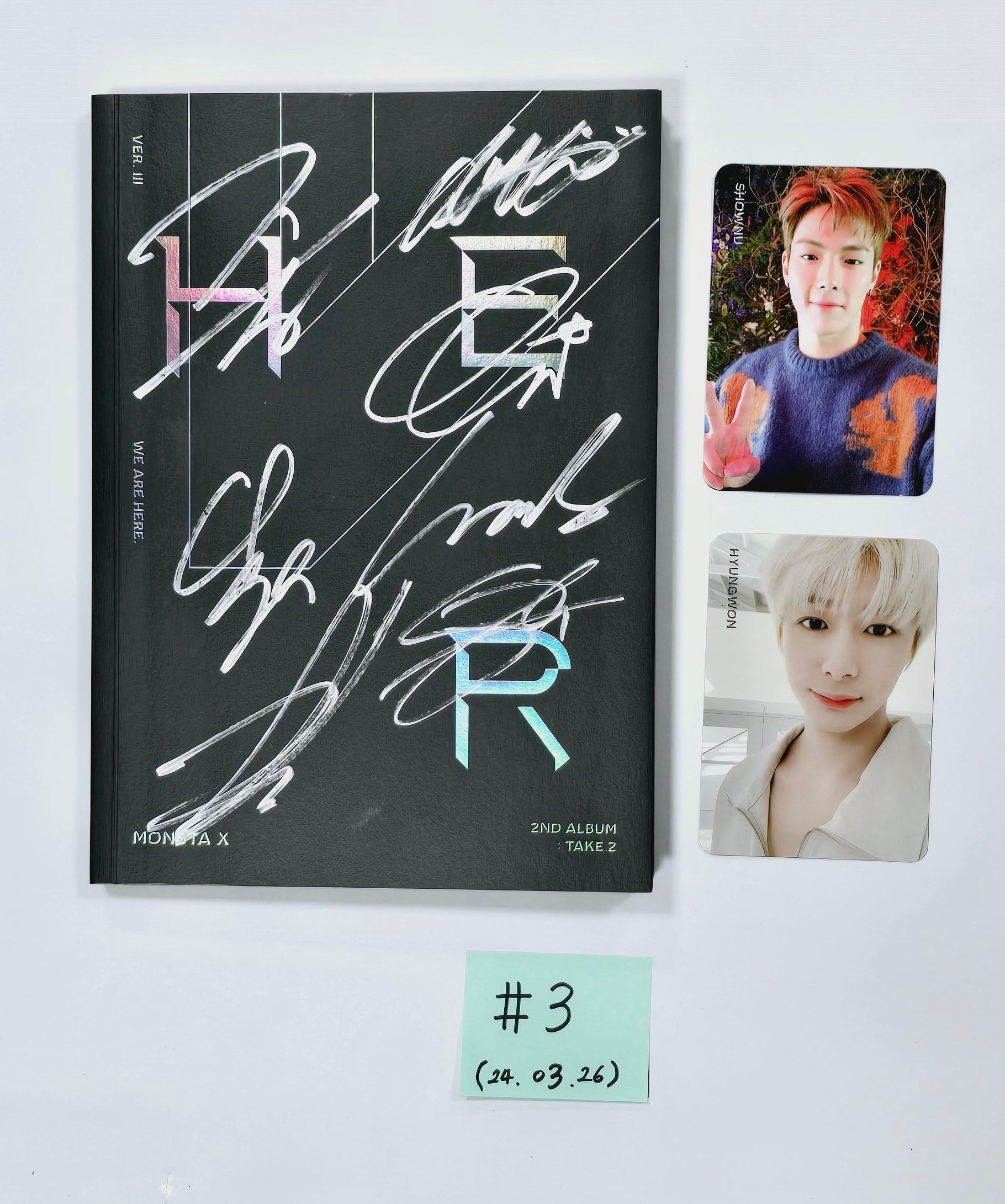 MONSTA X - Hand Autographed(Signed) Promo Album [24.3.26