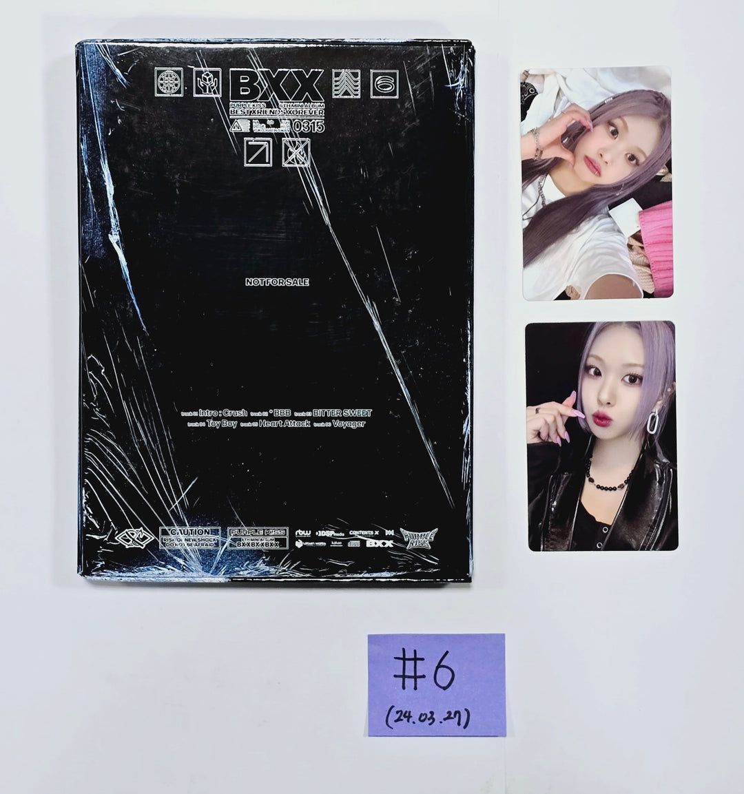 Kim Nam Joo "BAD", WENDY "Wish You Hell", PURPLE KISS "BXX" - Hand Autographed(Signed) Promo Album [24.3.27]