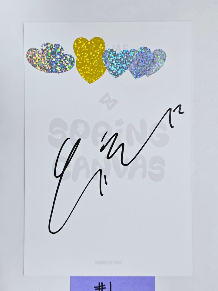 SEVENUS "SPRING CANVAS" - Hand Autographed(Signed) Polaroid, Postcard [24.4.8]