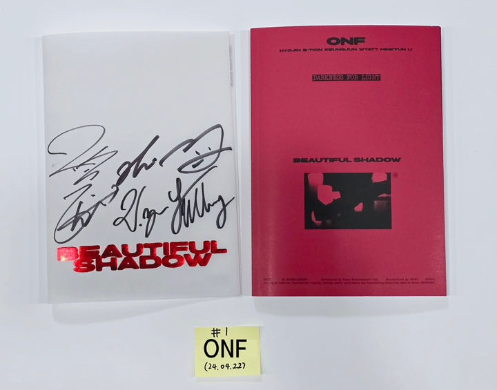 ONF "BEAUTIFUL SHADOW" - Hand Autographed(Signed) Promo Album [24.4.22]