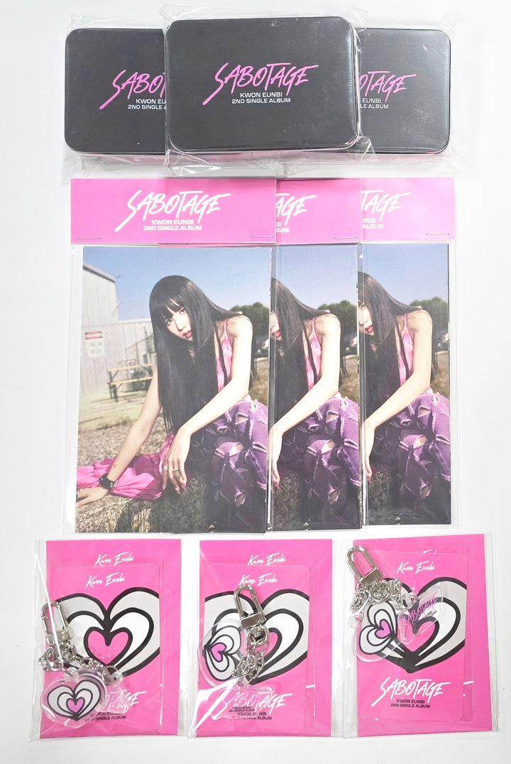 KWON EUNBI "SABOTAGE" - Official MD [Postcard Set, Tincase & Sticker Set, Acrylic keyring, 4 Cut Photo] [24.6.19] - HALLYUSUPERSTORE