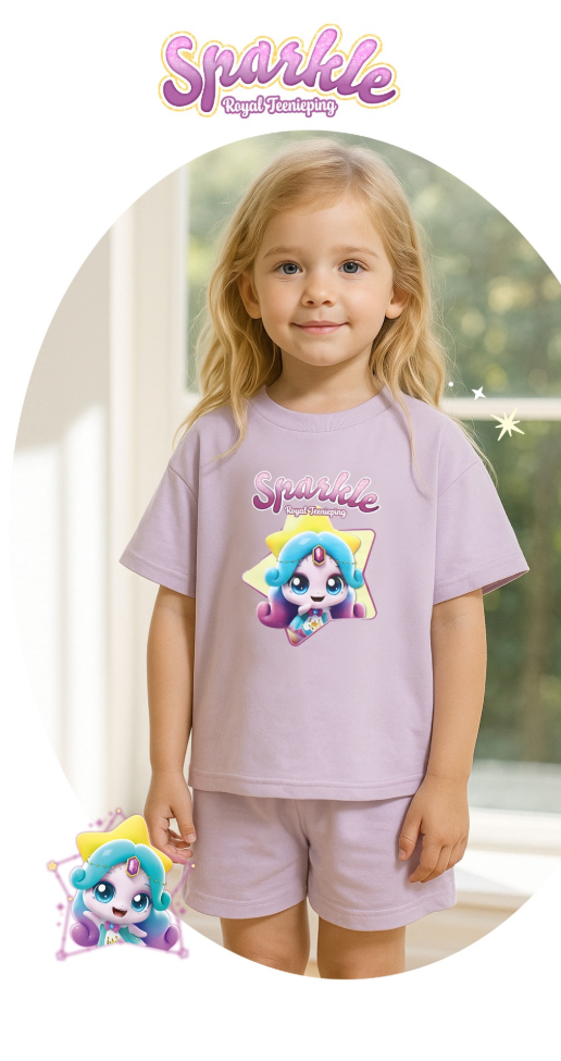 ** Catch! Teenieping - Girls' Zuri Half-Sleeved Top and Bottom Set