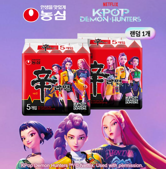 ** KPop Demon Hunters +  Shin Ramyun (noodle packet)(5ea)