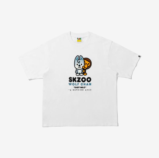 [Pre-Order] Stray Kids -BAPE X Stray Kids WOLF CHAN BABY MILO TEE M (Bang Chan) - BAPE X Stray Kids