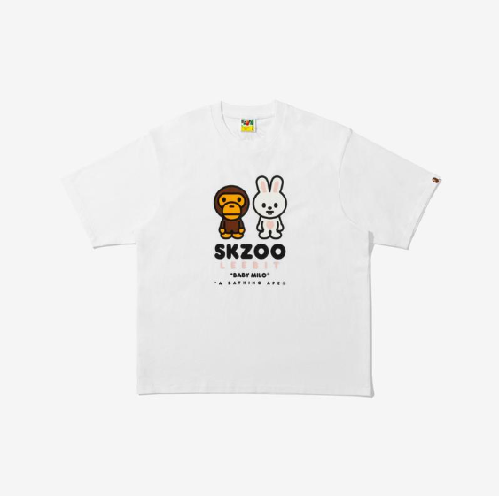 [Pre-Order] Stray Kids -BAPE X Stray Kids Leebit BABY MILO TEE M (Lee Know) - BAPE X Stray Kids