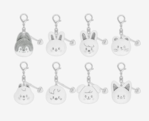 [Pre-Order] Stray Kids - Stray Kids - Stray Kids World Tour "dominATE : celebrATE" Official MD (SKZOO FACE KEYRING SILVER Ver.)