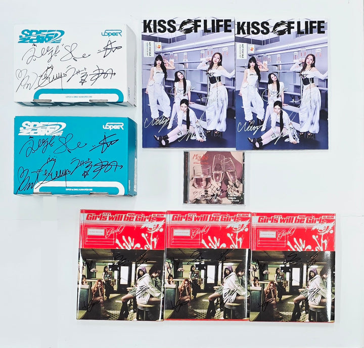 ITZY "Girls Will Be Girls", KISS OF LIFE "224", UAU "Playlist #You Are You", USPEER "SPEED ZONE" - Hand Autographed(Signed) Promo Album [25.6.13]