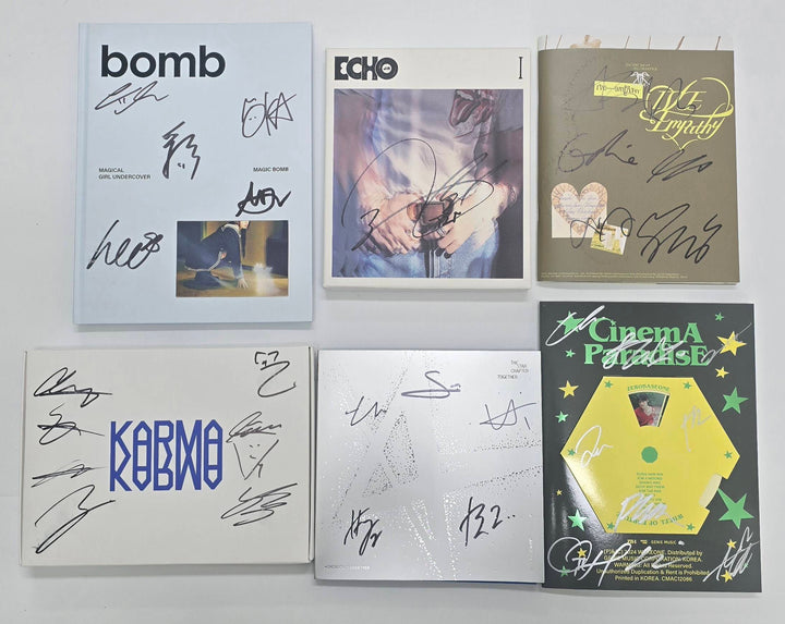 JIN (Of BTS) "Echo", IVE "IVE EMPATHY", Stray Kids "KARMA", ILLIT "bomb", TXT "Star Chapter: Together", ZEROBASEONE "CINEMA PARADISE" - Hand Autographed(Signed) Promo Album [25.10.14]