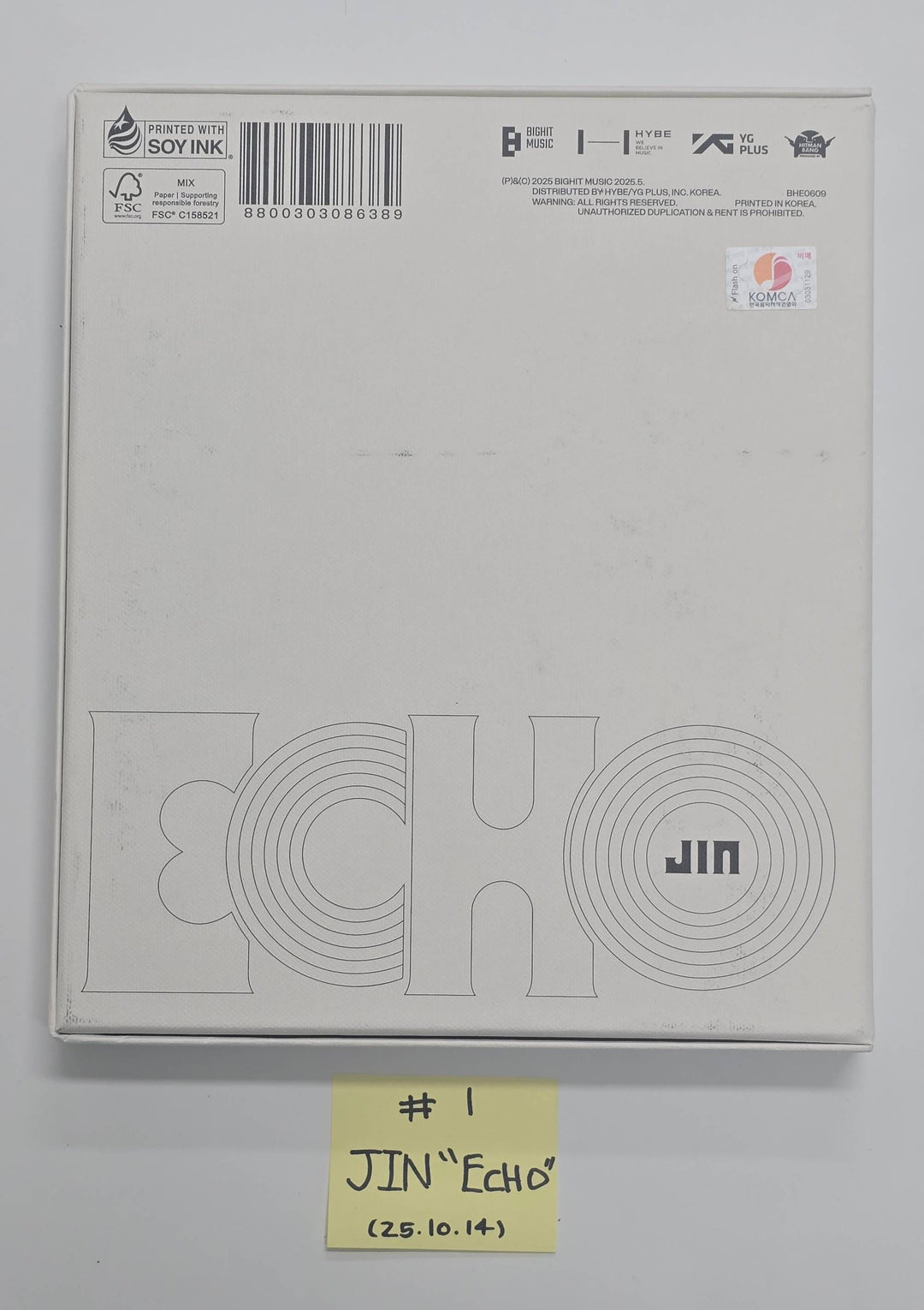 JIN (Of BTS) "Echo", IVE "IVE EMPATHY", Stray Kids "KARMA", ILLIT "bomb", TXT "Star Chapter: Together", ZEROBASEONE "CINEMA PARADISE" - Hand Autographed(Signed) Promo Album [25.10.14]