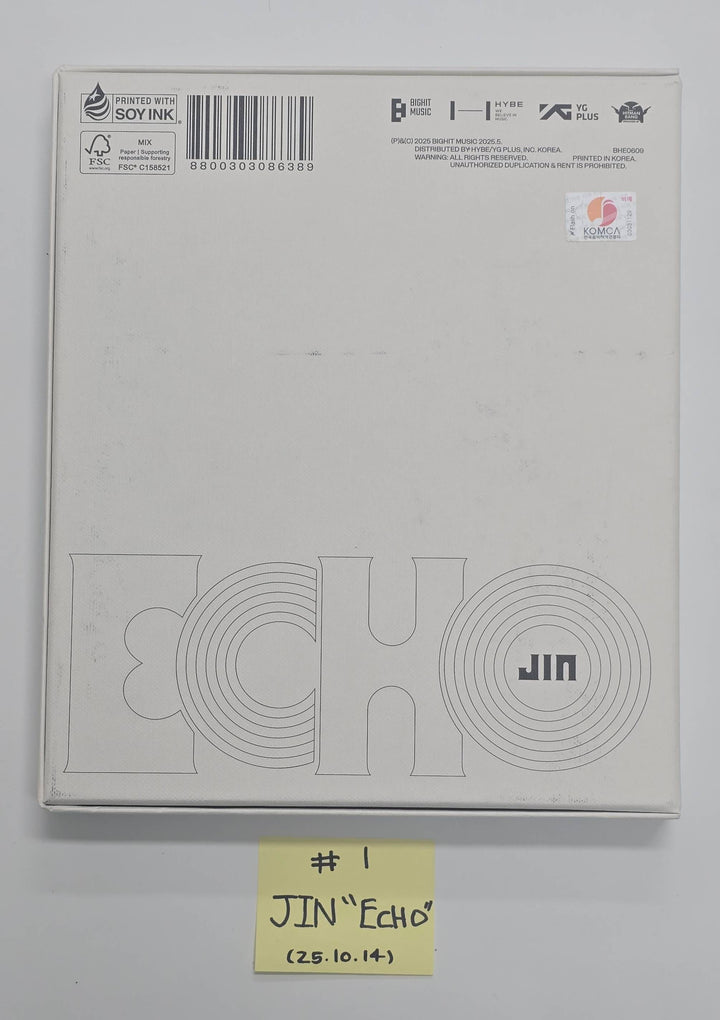 JIN (Of BTS) "Echo", IVE "IVE EMPATHY", Stray Kids "KARMA", ILLIT "bomb", TXT "Star Chapter: Together", ZEROBASEONE "CINEMA PARADISE" - Hand Autographed(Signed) Promo Album [25.10.14]