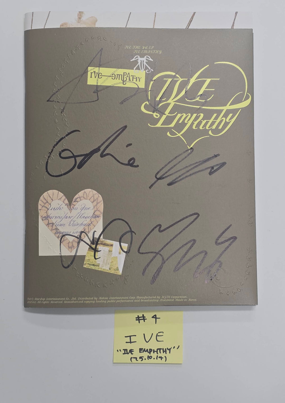 JIN (Of BTS) "Echo", IVE "IVE EMPATHY", Stray Kids "KARMA", ILLIT "bomb", TXT "Star Chapter: Together", ZEROBASEONE "CINEMA PARADISE" - Hand Autographed(Signed) Promo Album [25.10.14]
