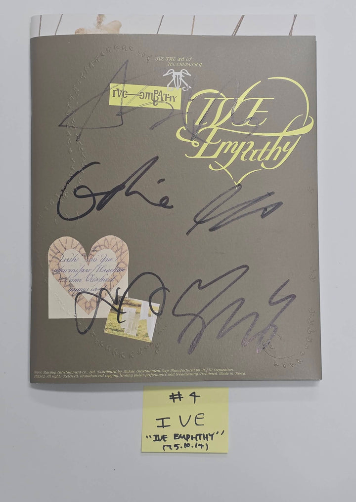 JIN (Of BTS) "Echo", IVE "IVE EMPATHY", Stray Kids "KARMA", ILLIT "bomb", TXT "Star Chapter: Together", ZEROBASEONE "CINEMA PARADISE" - Hand Autographed(Signed) Promo Album [25.10.14]