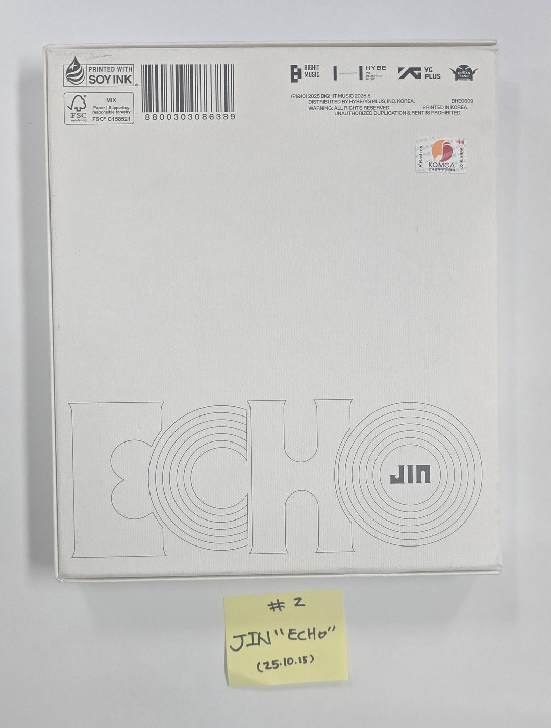 JIN (Of BTS) "Echo", DAY6 "The DECADE", TZUYU (Of TWICE) "abouTZU", Nayeon (Of TWICE) "NA", Yeji "Air", Xdinary Heroes "Beautiful Mind", NMIXX "Fe3O4: FORWARD" - Hand Autographed(Signed) Promo Album [25.10.15]