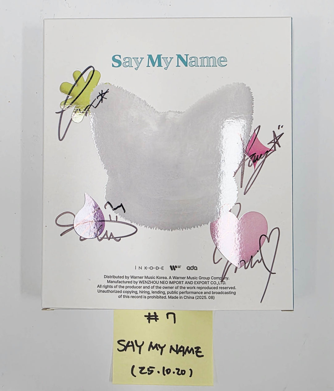 ILLIT "bomb", Yeji "Air", ITZY "Girls Will Be Girls", IZNA "Not Just Pretty", SAY MY NAME "iLy" - Hand Autographed(Signed) Promo Album [25.10.20]