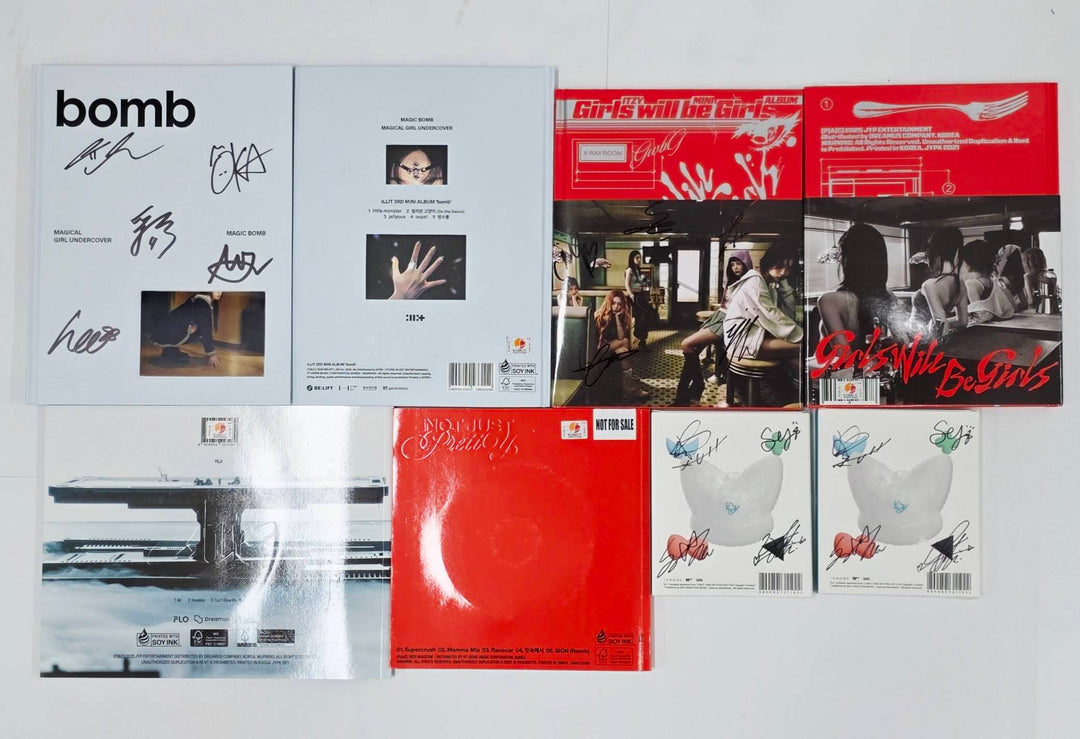 ILLIT "bomb", Yeji "Air", ITZY "Girls Will Be Girls", IZNA "Not Just Pretty", SAY MY NAME "iLy" - Hand Autographed(Signed) Promo Album [25.10.20]