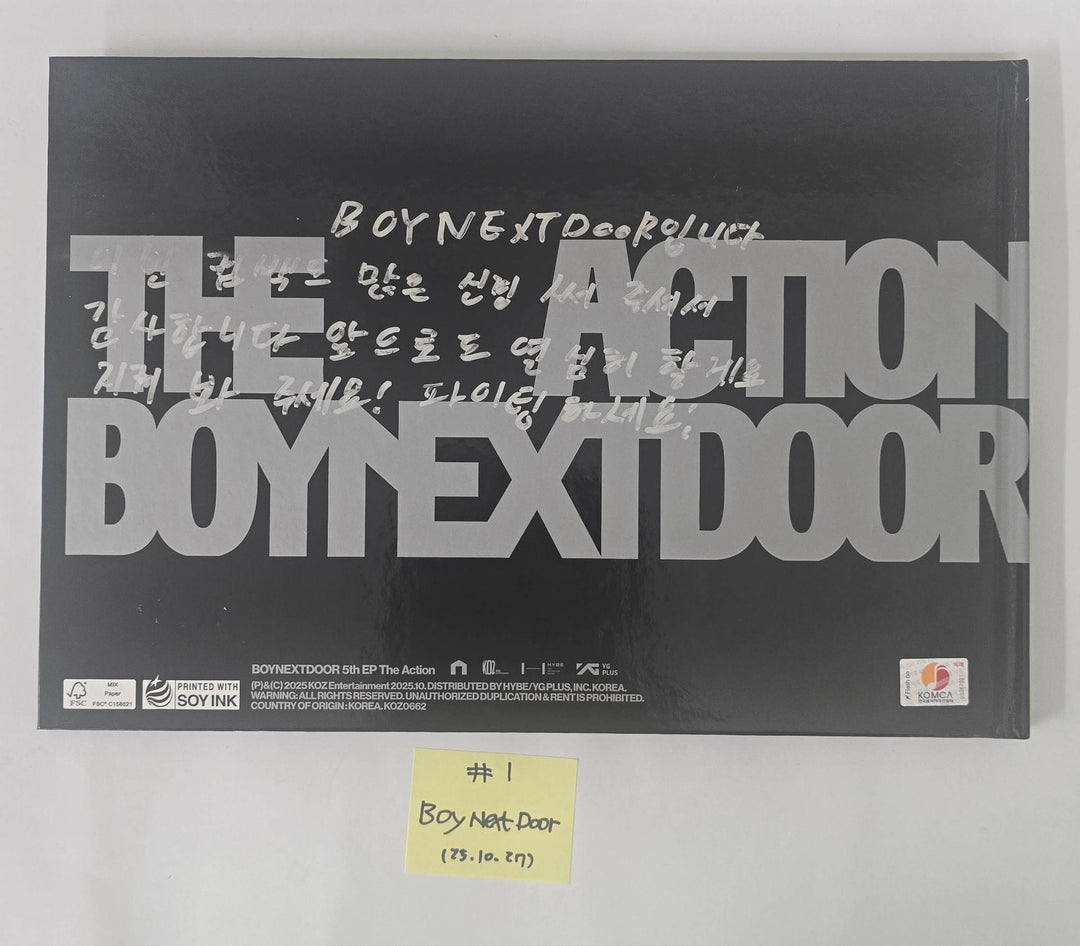 BOYNEXTDOOR "The Action", DKB "Emotion" - Hand Autographed(Signed) Promo Album [25.10.27]