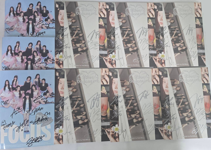 NMIXX "Blue Valentine", Hearts2Hearts "FOCUS" - Hand Autographed(Signed) Promo Album [25.10.27]