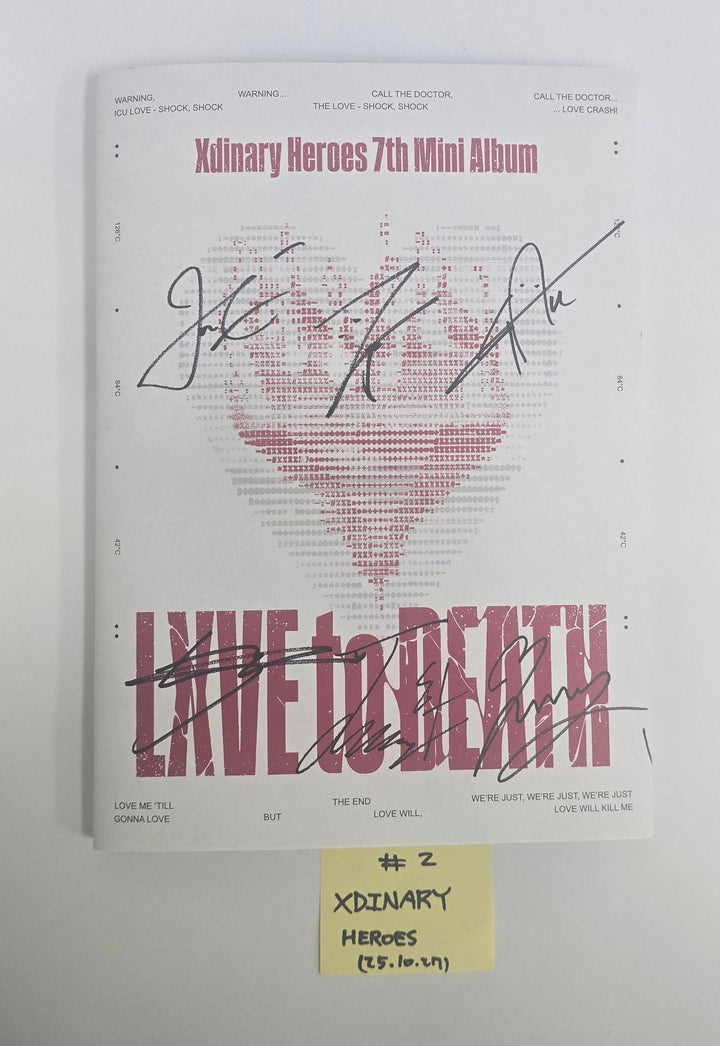 Xdinary Heroes "LXVE to DEATH" - Hand Autographed(Signed) Promo Album [25.10.27]