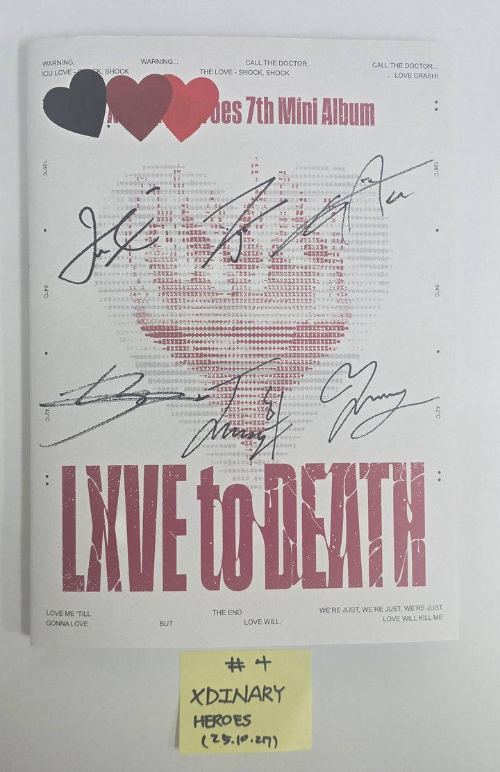 Xdinary Heroes "LXVE to DEATH" - Hand Autographed(Signed) Promo Album [25.10.27]