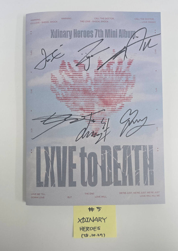Xdinary Heroes "LXVE to DEATH" - Hand Autographed(Signed) Promo Album [25.10.27]