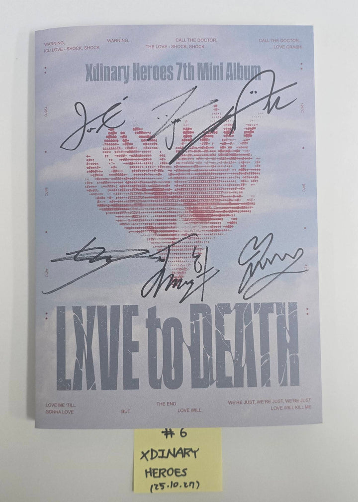 Xdinary Heroes "LXVE to DEATH" - Hand Autographed(Signed) Promo Album [25.10.27]