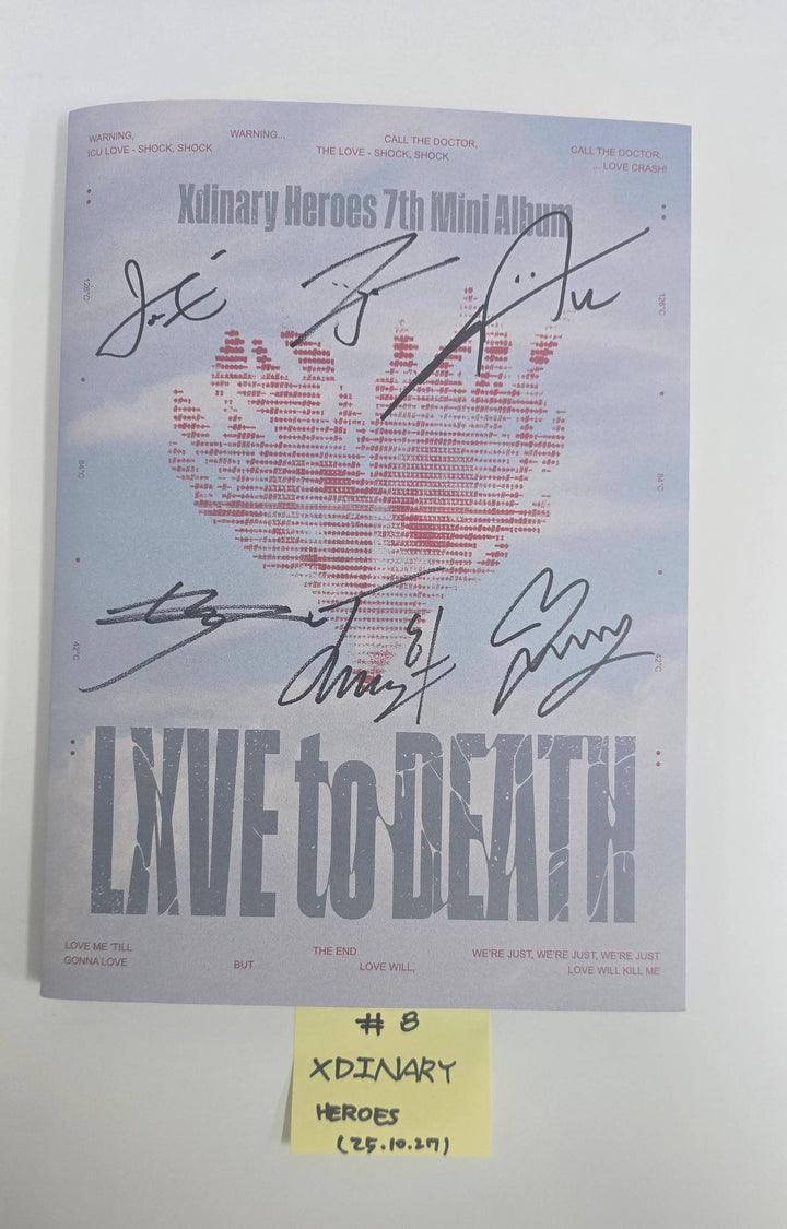 Xdinary Heroes "LXVE to DEATH" - Hand Autographed(Signed) Promo Album [25.10.27]