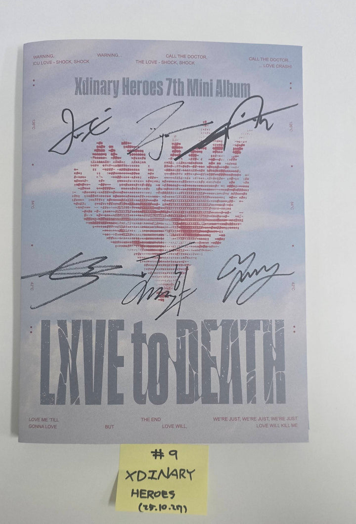 Xdinary Heroes "LXVE to DEATH" - Hand Autographed(Signed) Promo Album [25.10.27]