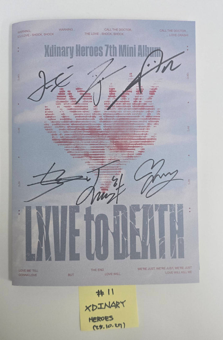 Xdinary Heroes "LXVE to DEATH" - Hand Autographed(Signed) Promo Album [25.10.27]